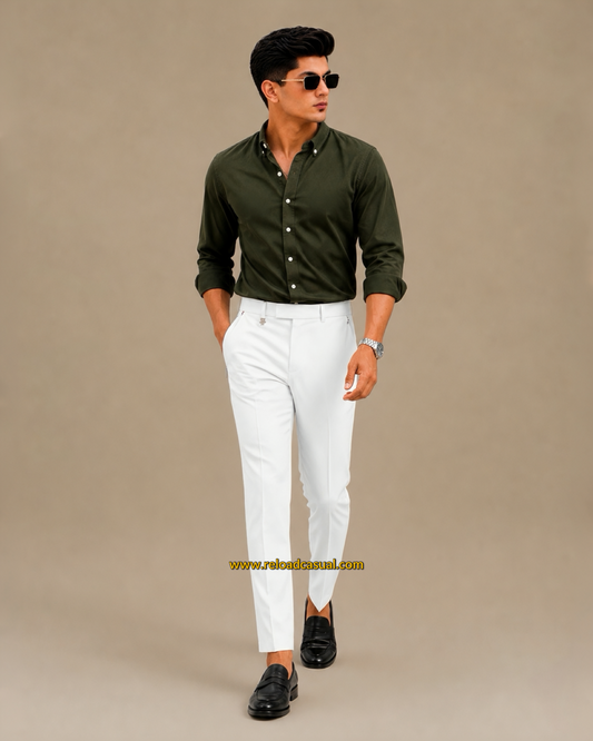 Men's Oxford Breathable Shirt + Hidden Zip Pocket Pant Combo