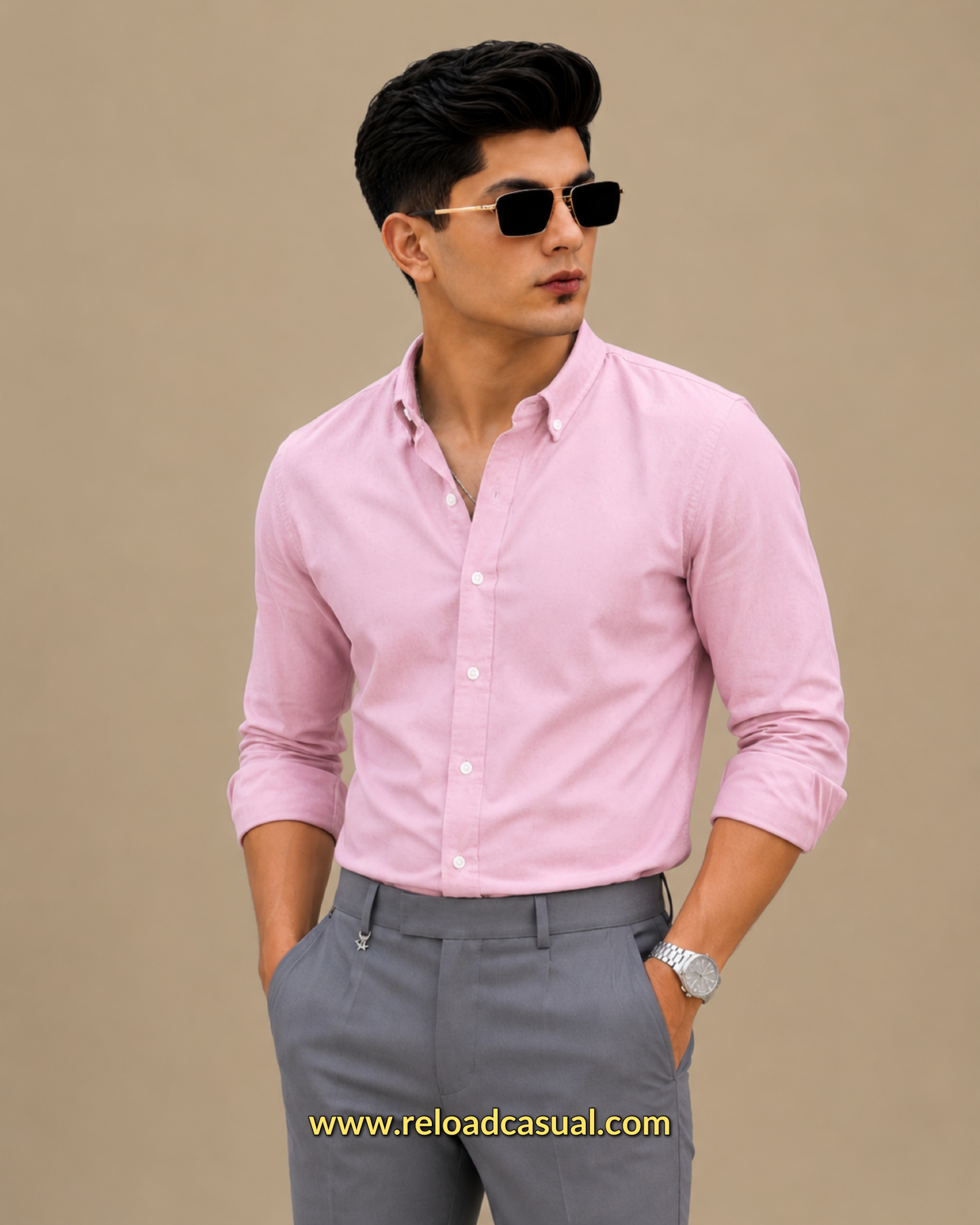 Men's Button-Down Oxford  Breathable Cotton Shirt