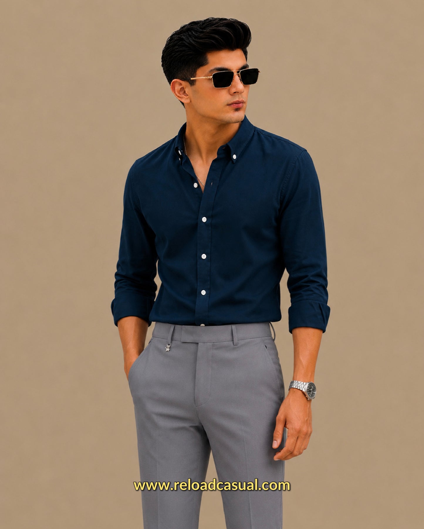 Men's Button-Down Oxford  Breathable Cotton Shirt