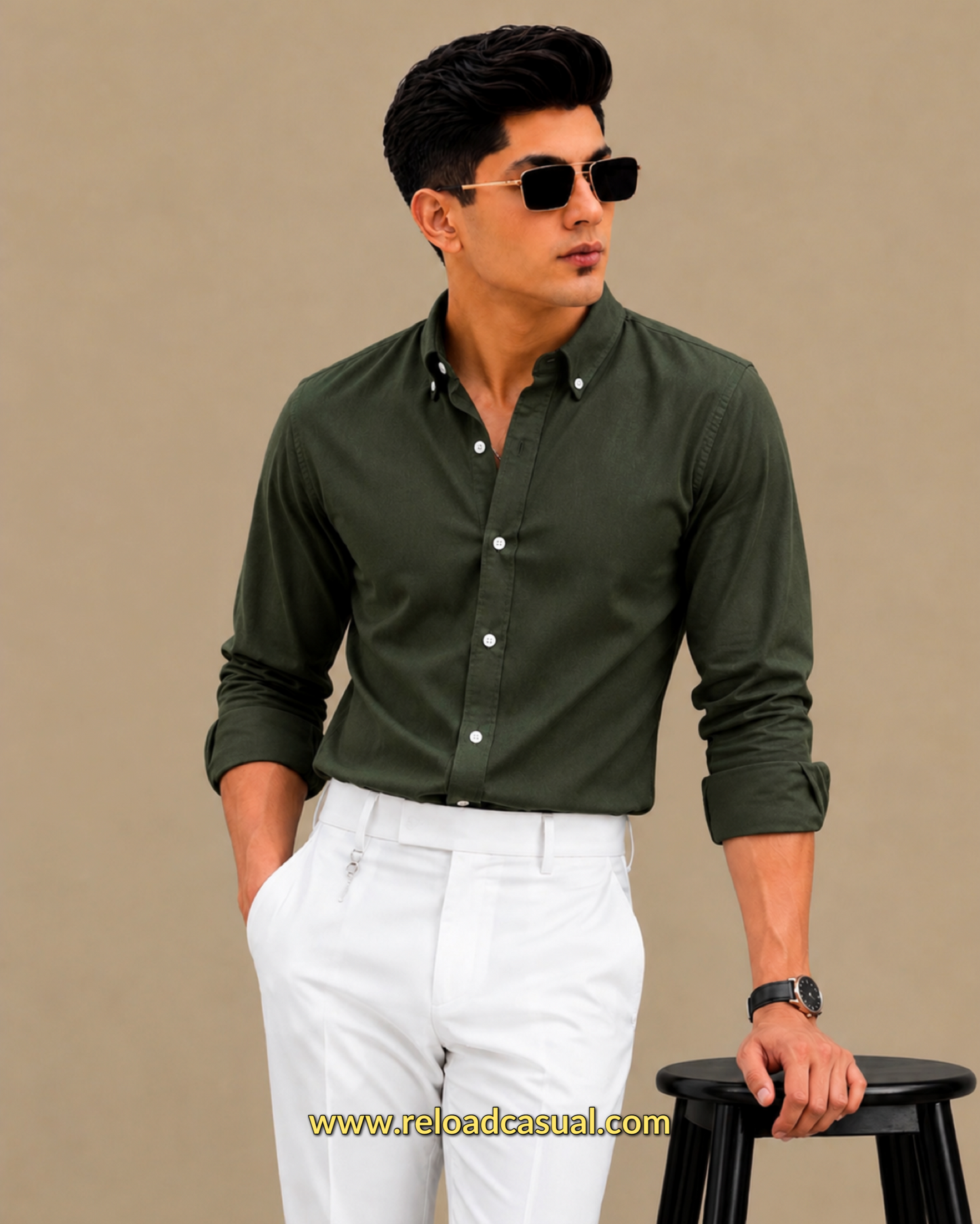 Men's Button-Down Oxford  Breathable Cotton Shirt