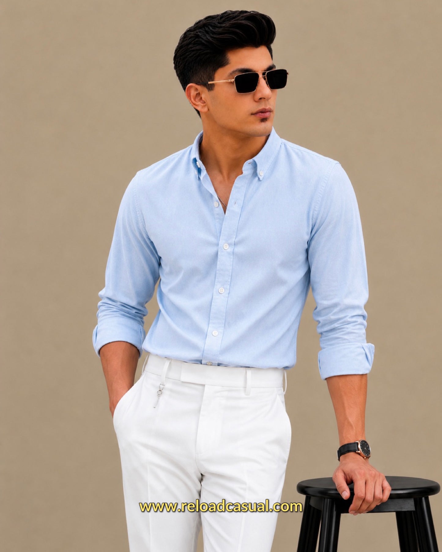 Men's Button-Down Oxford  Breathable Cotton Shirt