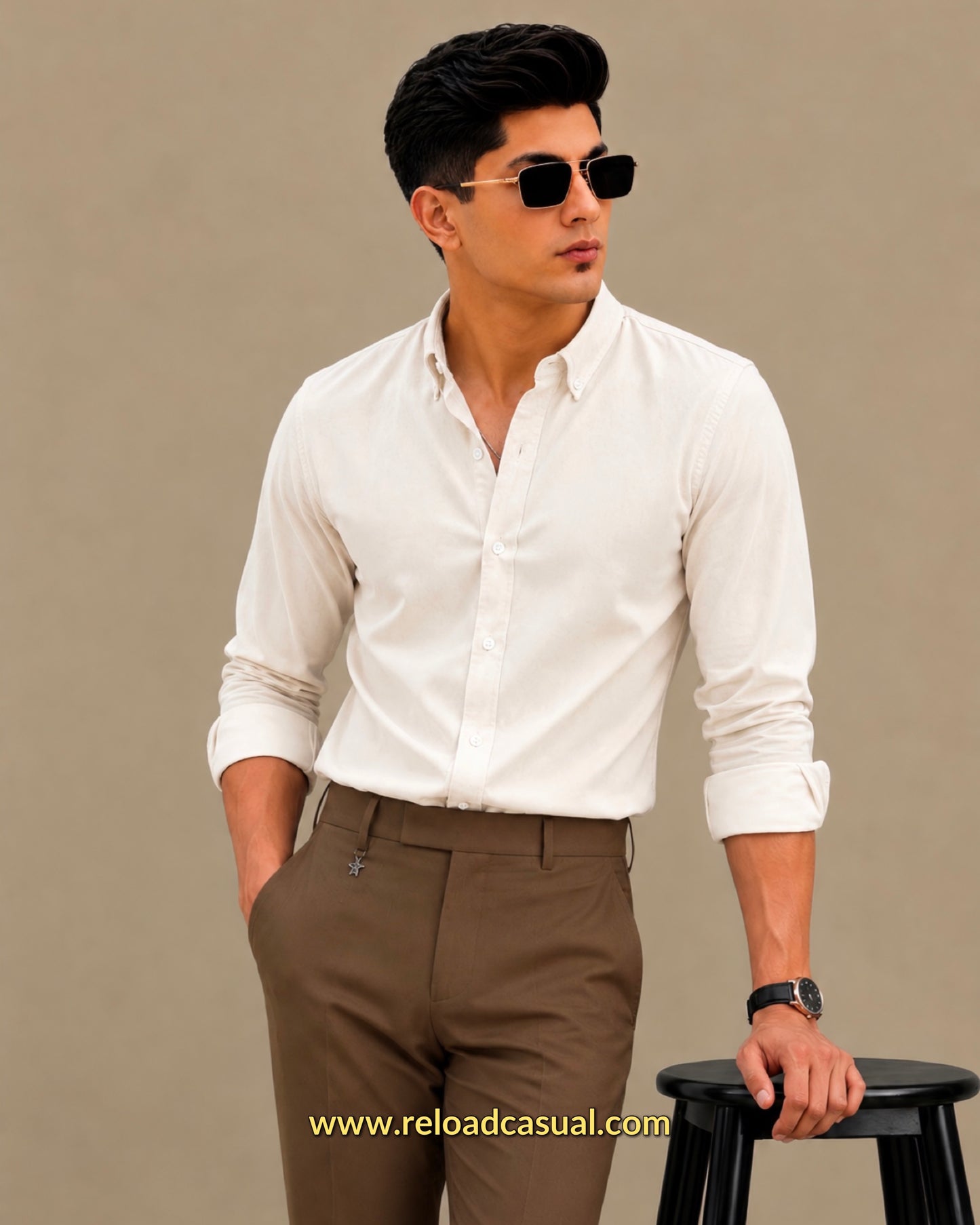 Men's Button-Down Oxford  Breathable Cotton Shirt