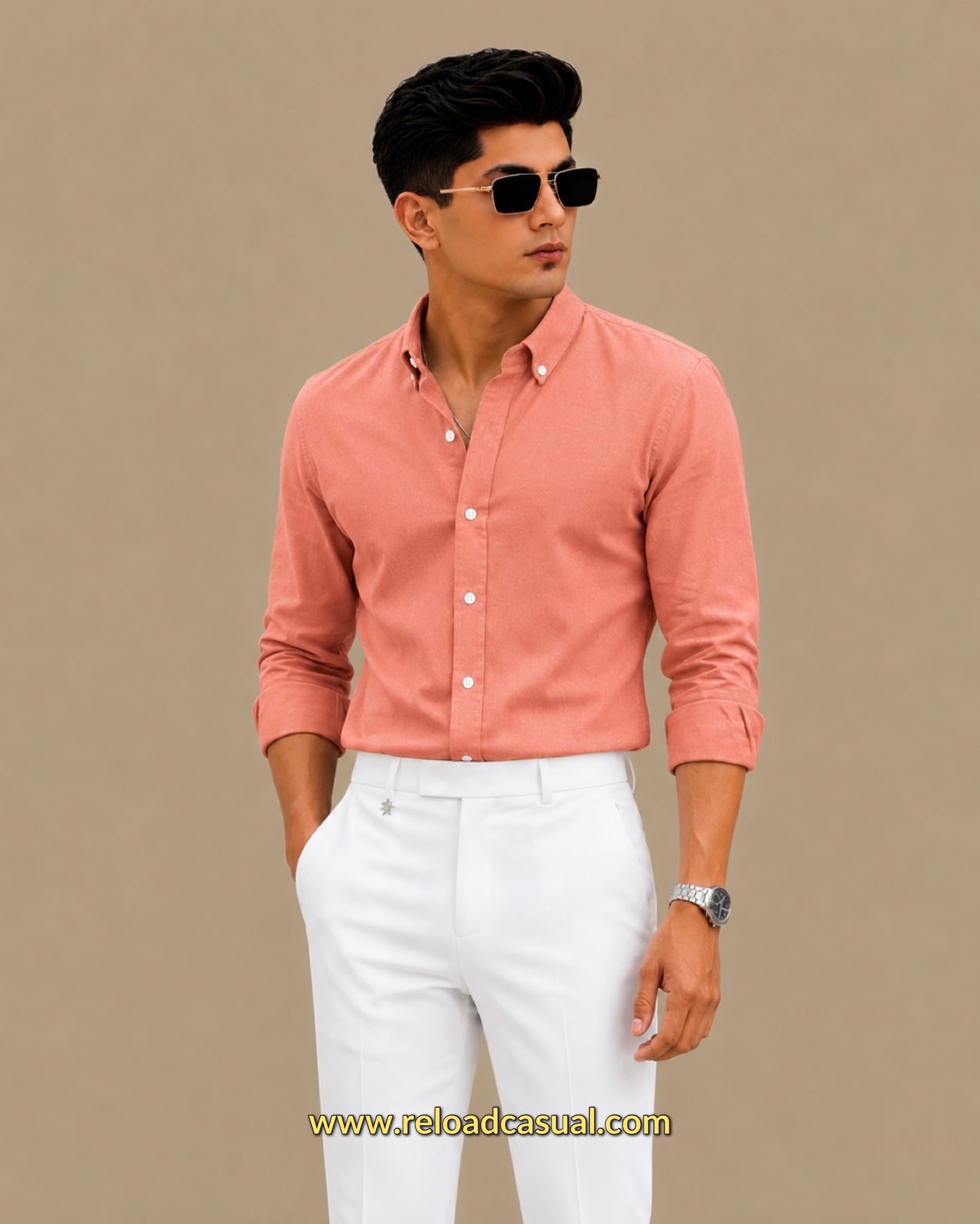 Men's Button-Down Oxford  Breathable Cotton Shirt