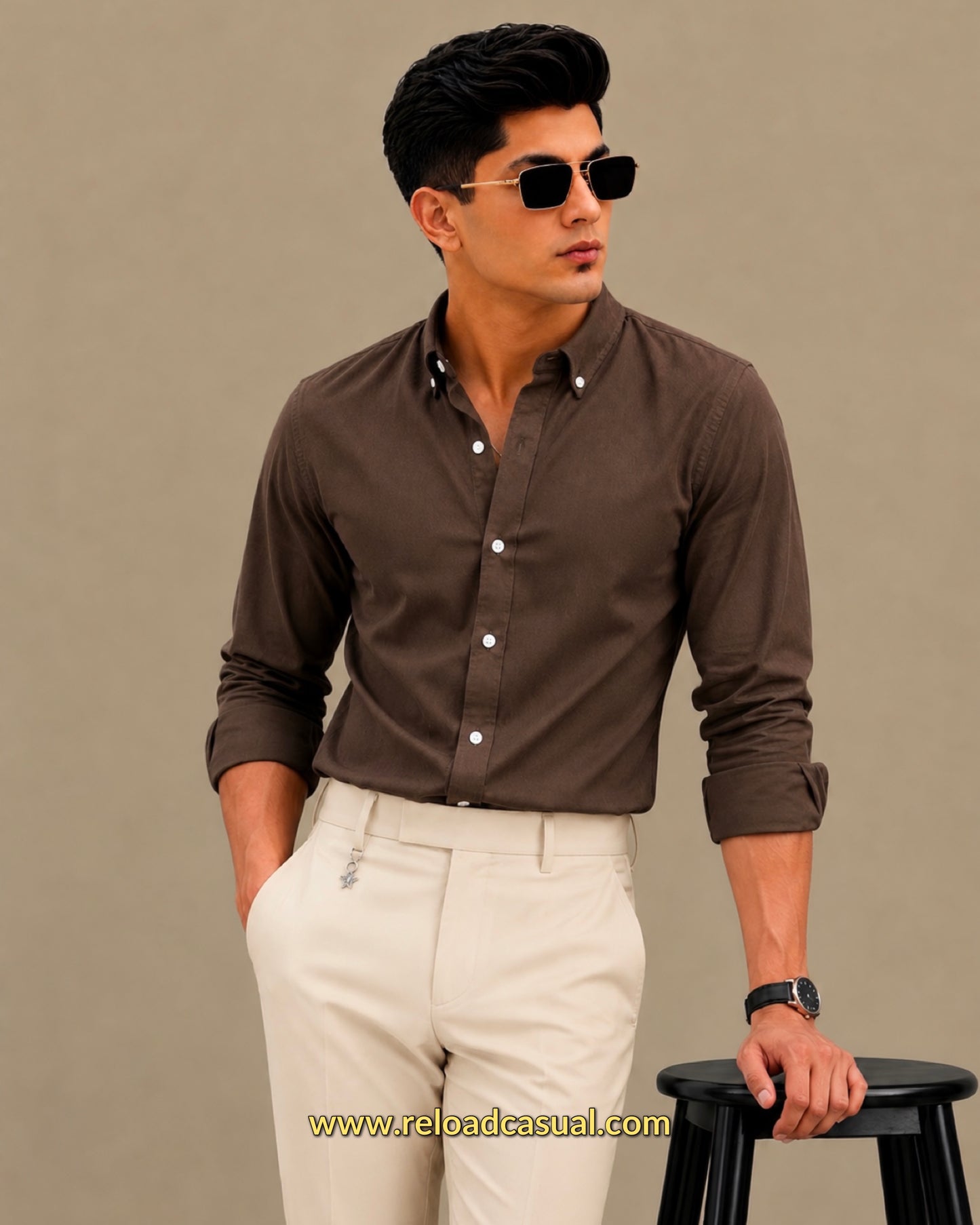 Men's Button-Down Oxford  Breathable Cotton Shirt