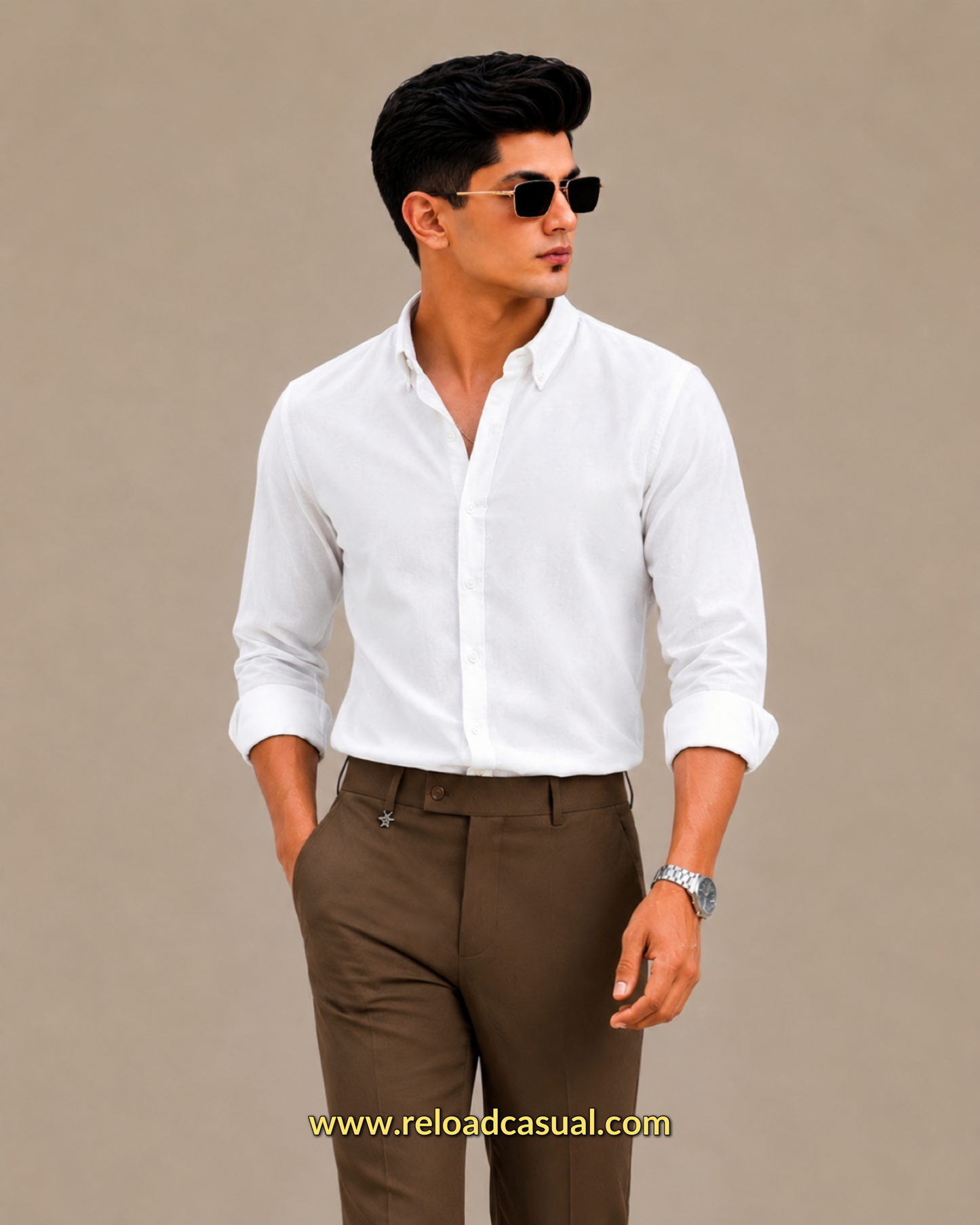 Men's Button-Down Oxford  Breathable Cotton Shirt