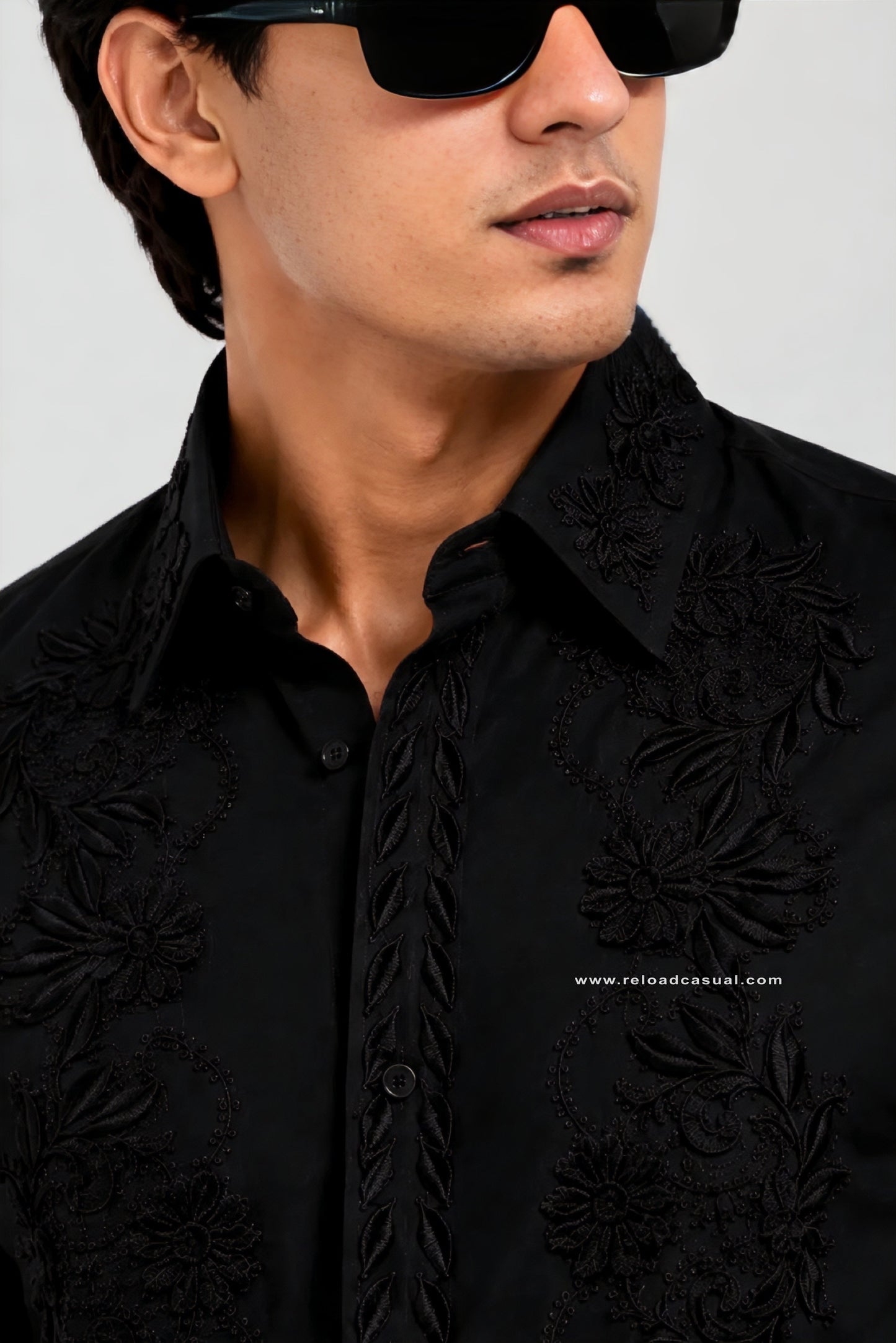 Floral Velvet Flocking Diamond Shirt