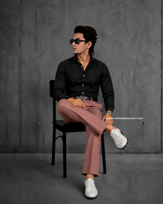 Korean Style Lachka Slim Shirt & Bootcut Pant Set