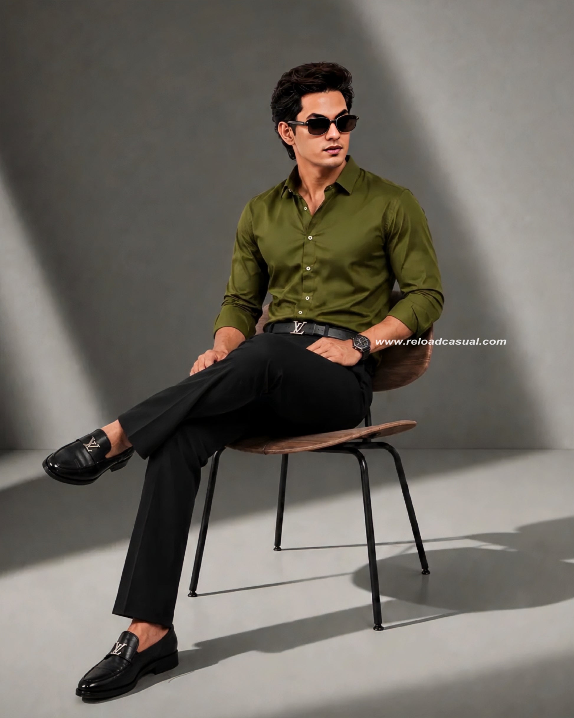 Korean Style Lachka Slim Shirt & Bootcut Pant Set  Reload Casual