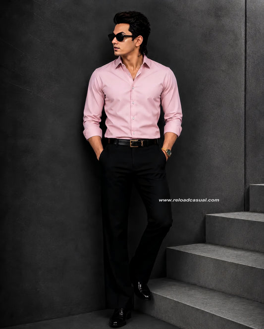 Korean Style Lachka Slim Shirt & Bootcut Pant Set