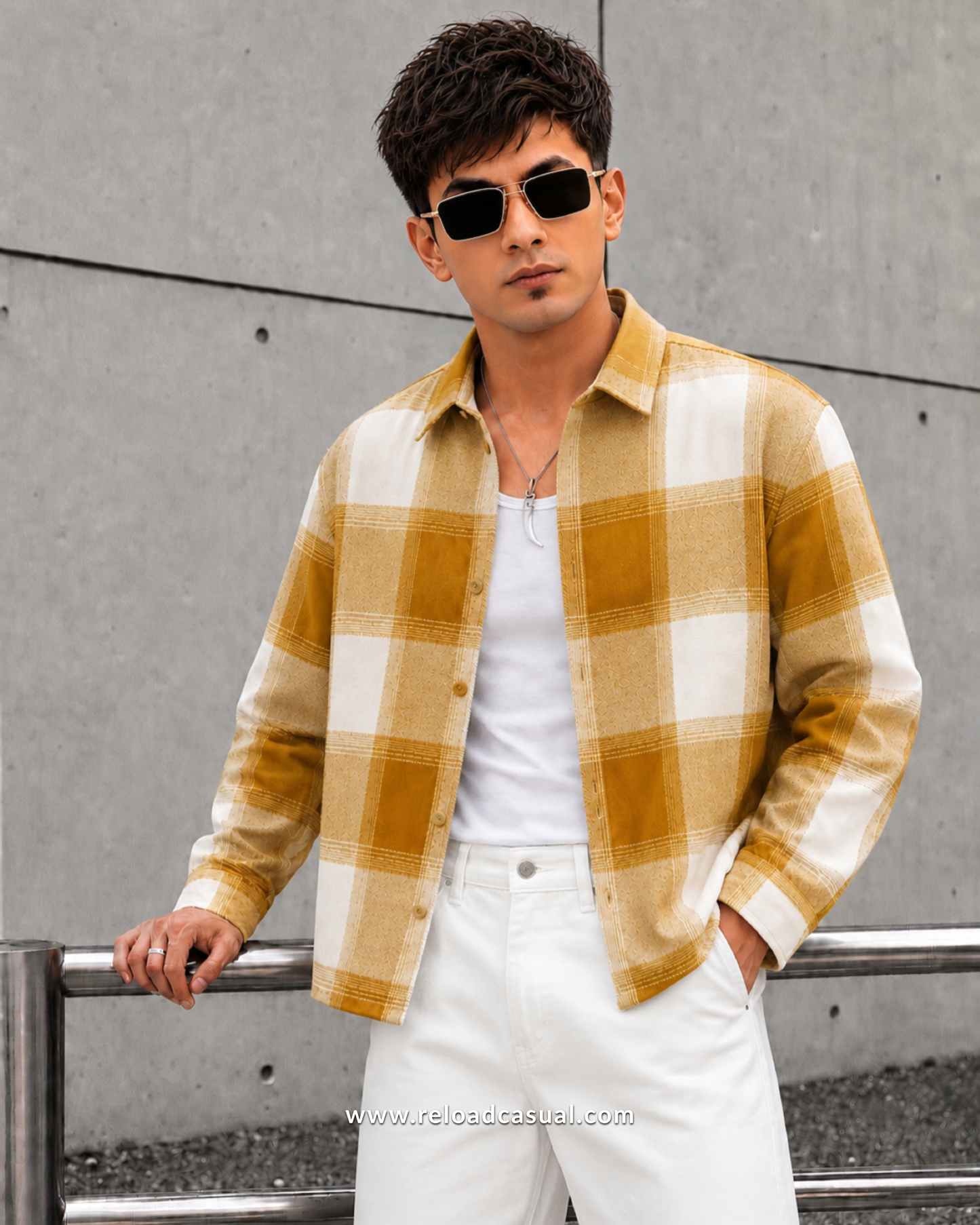 Urban Premium Brushed Check Boxy Fit Shirt