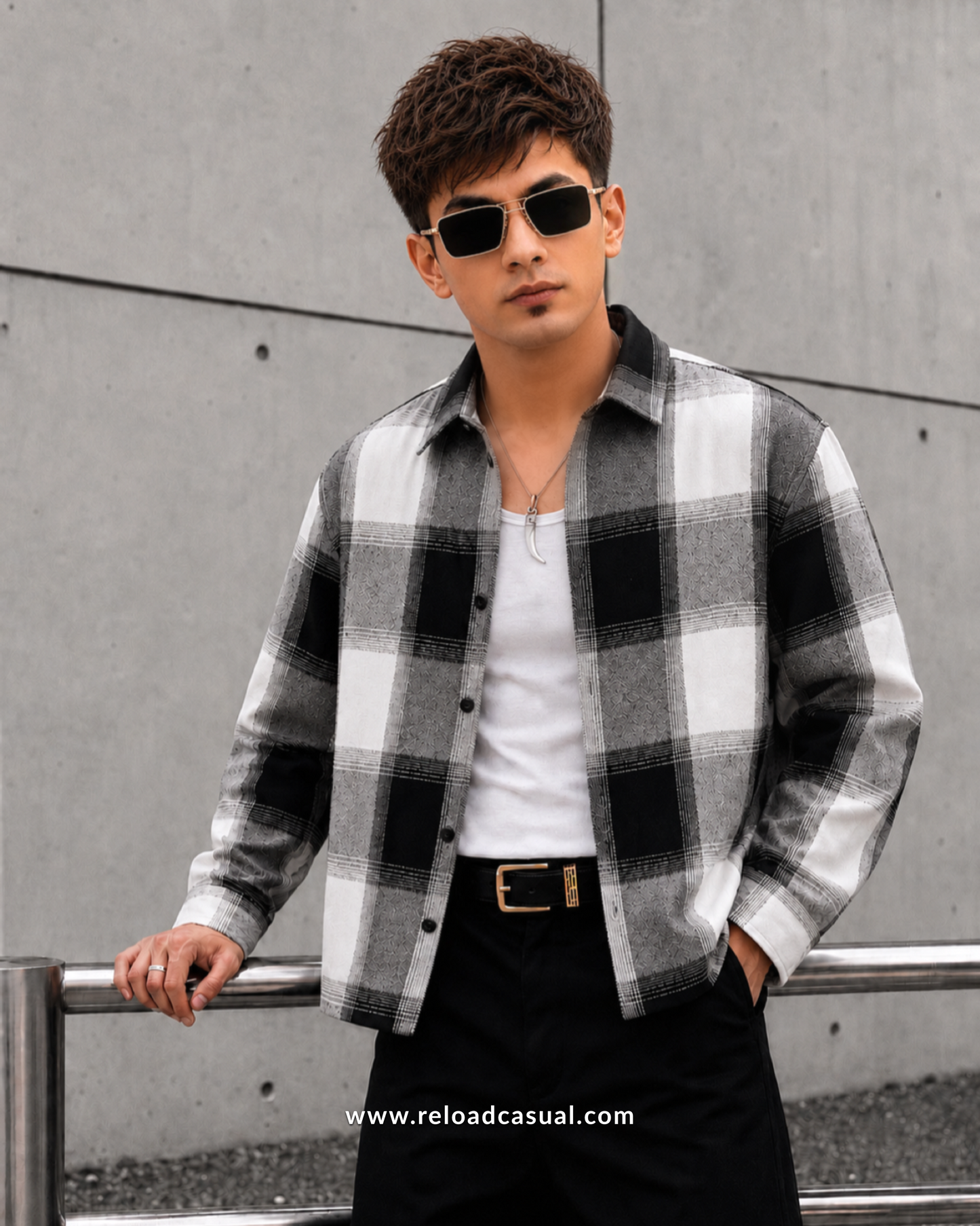 Urban Premium Brushed Check Boxy Fit Shirt