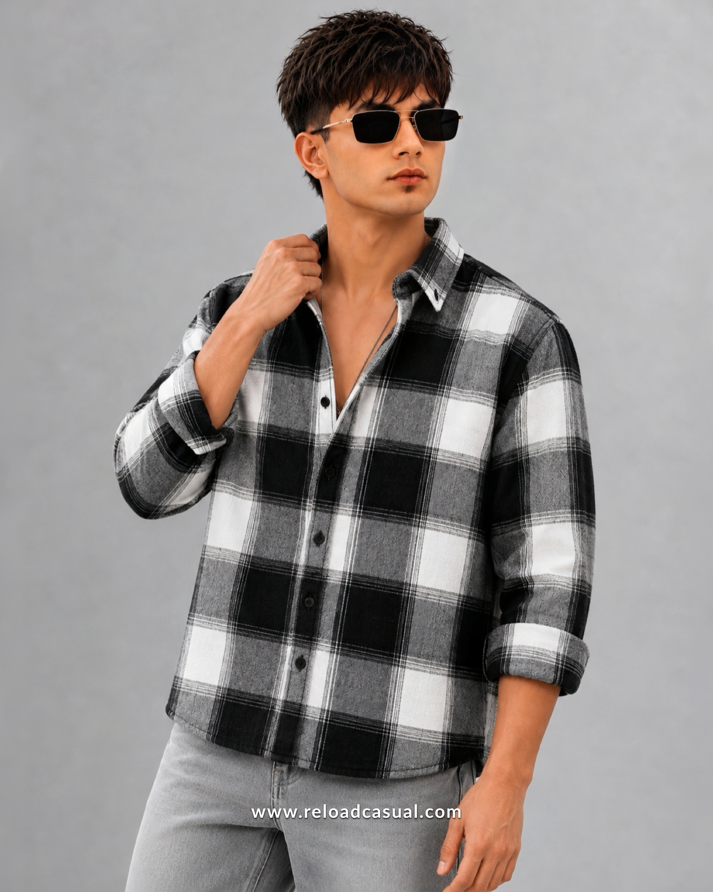 Urban Premium Brushed Check Boxy Fit Shirt