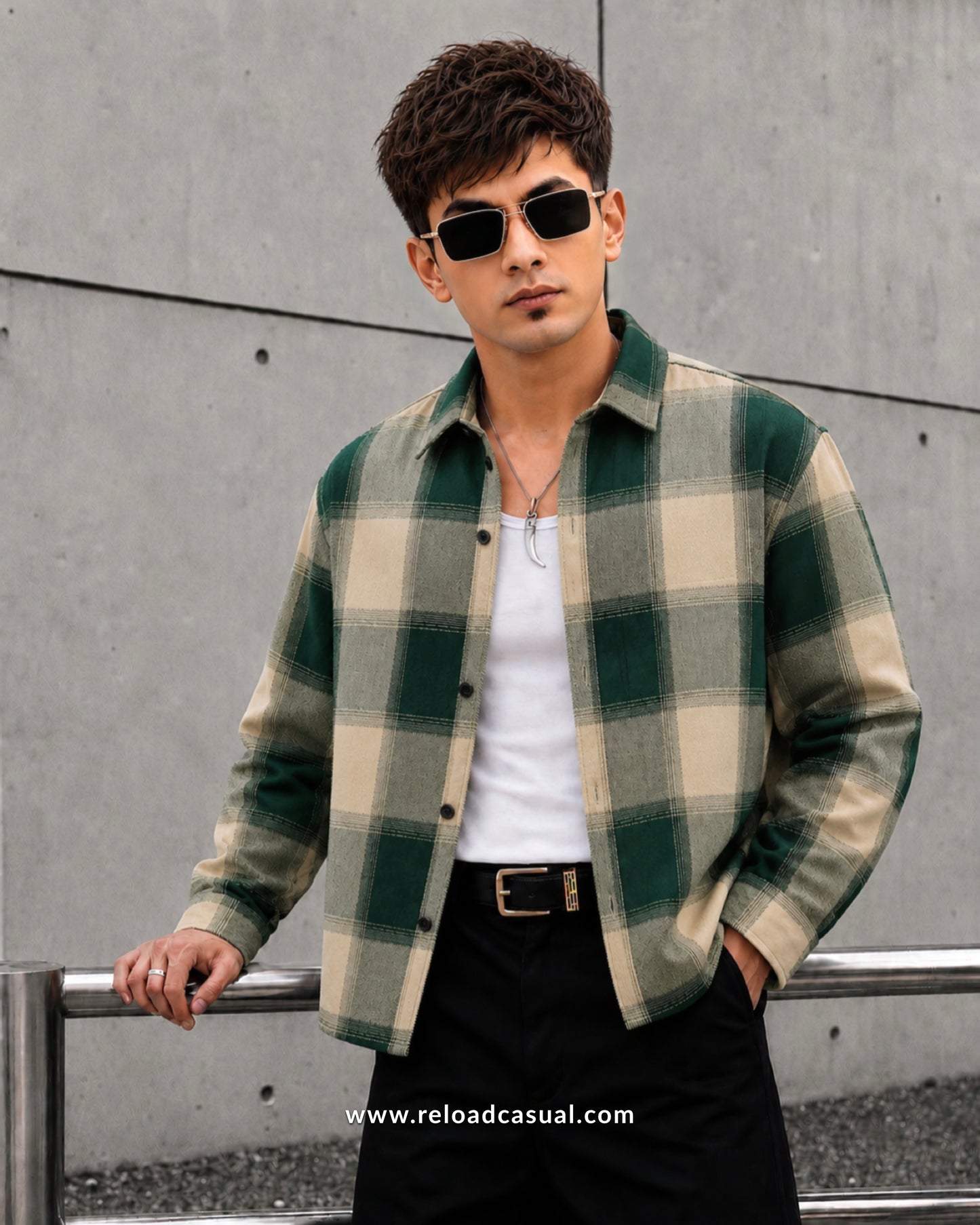 Urban Premium Brushed Check Boxy Fit Shirt