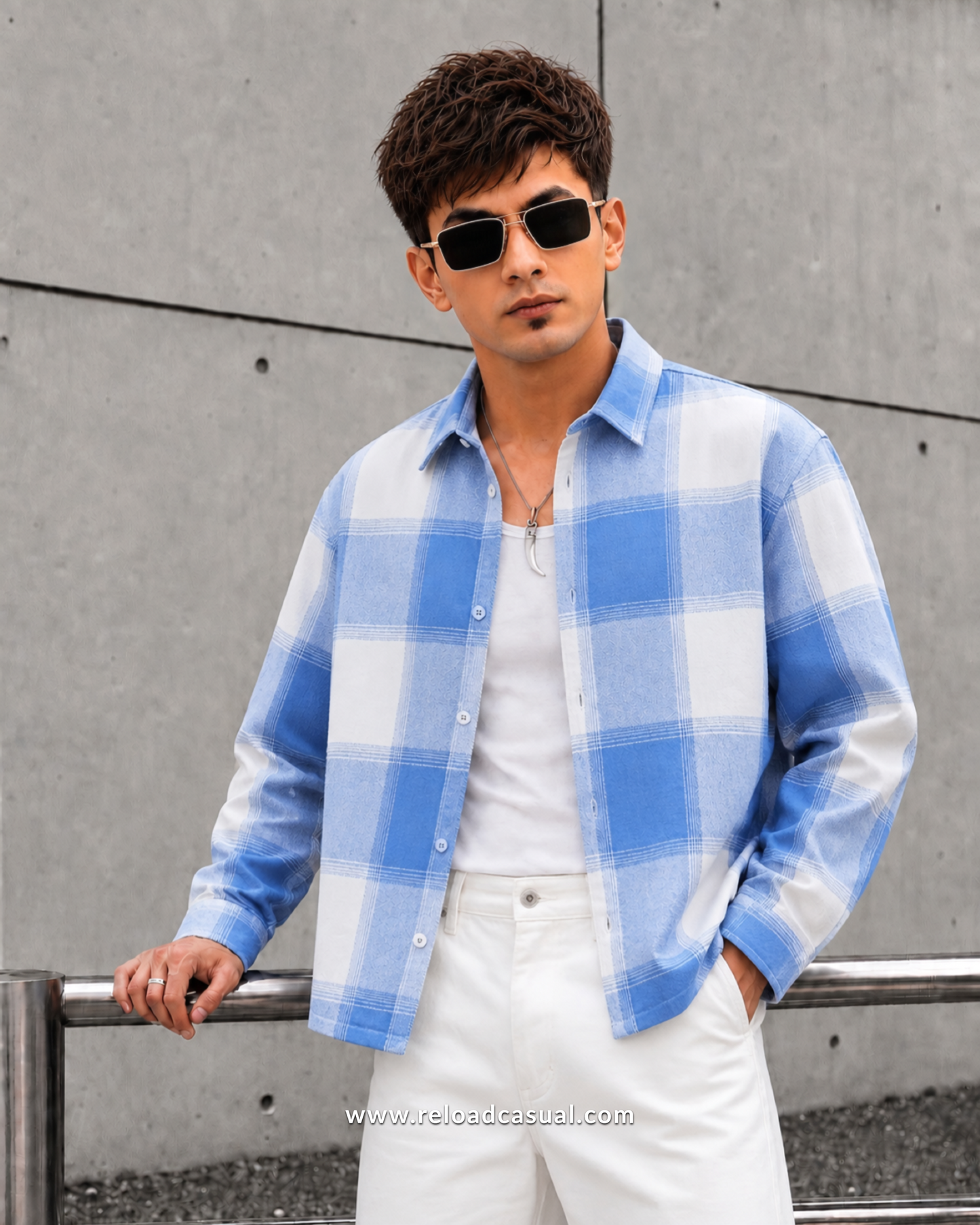 Urban Premium Brushed Check Boxy Fit Shirt