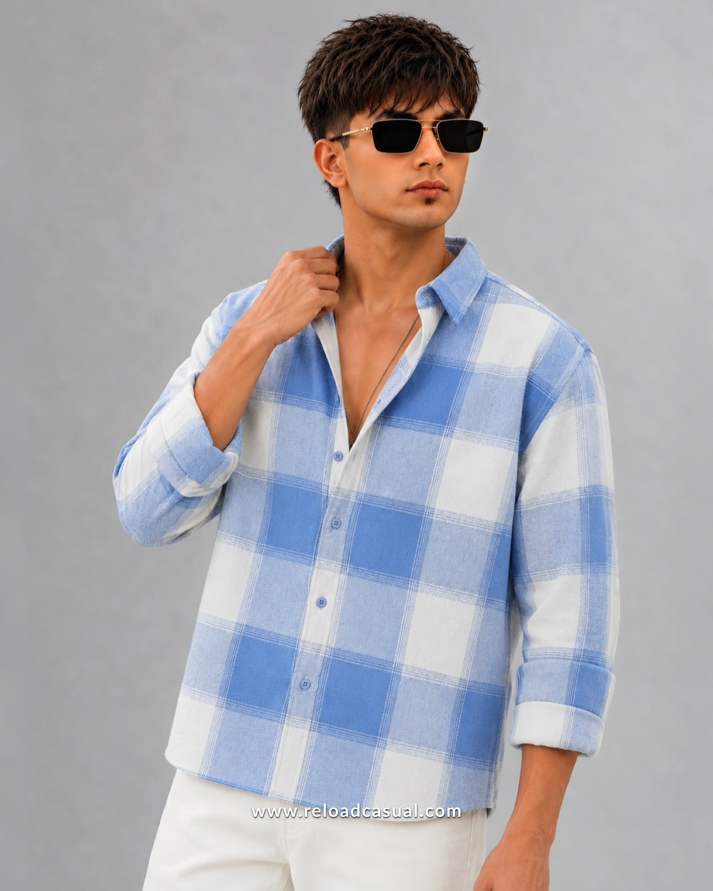 Urban Premium Brushed Check Boxy Fit Shirt