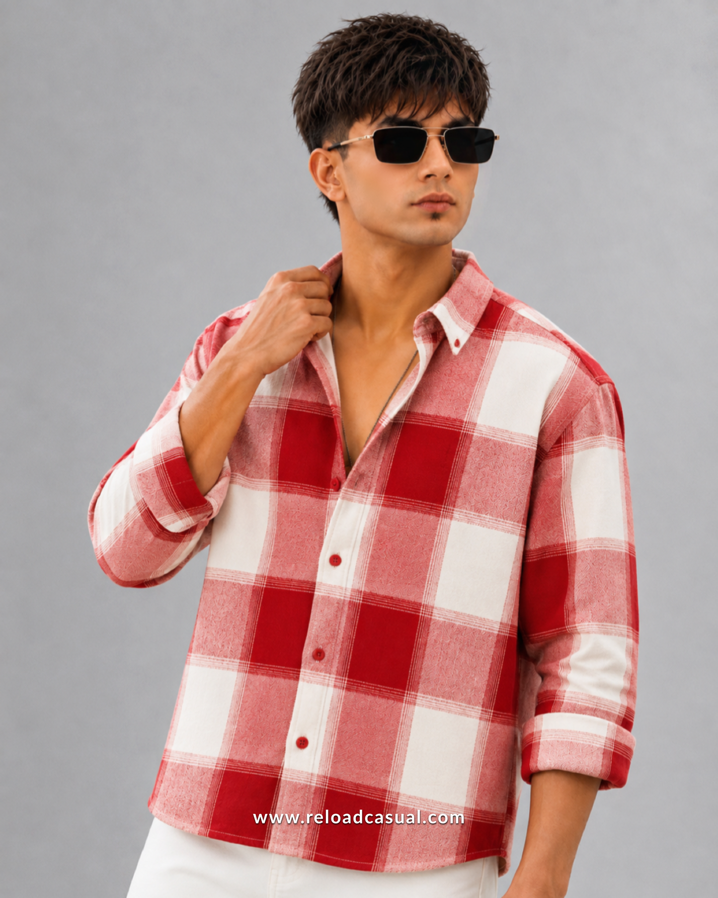 Urban Premium Brushed Check Boxy Fit Shirt