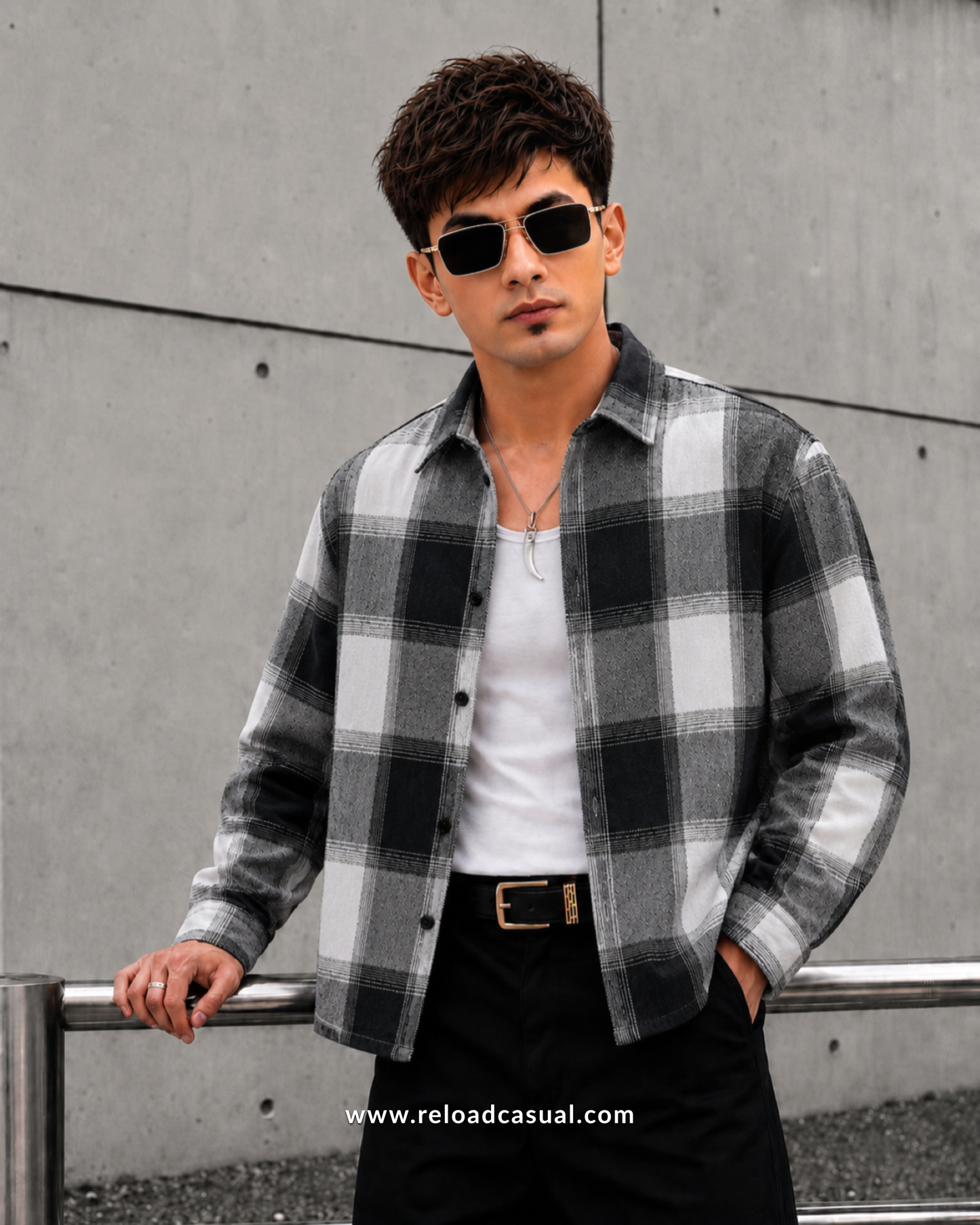 Urban Premium Brushed Check Boxy Fit Shirt