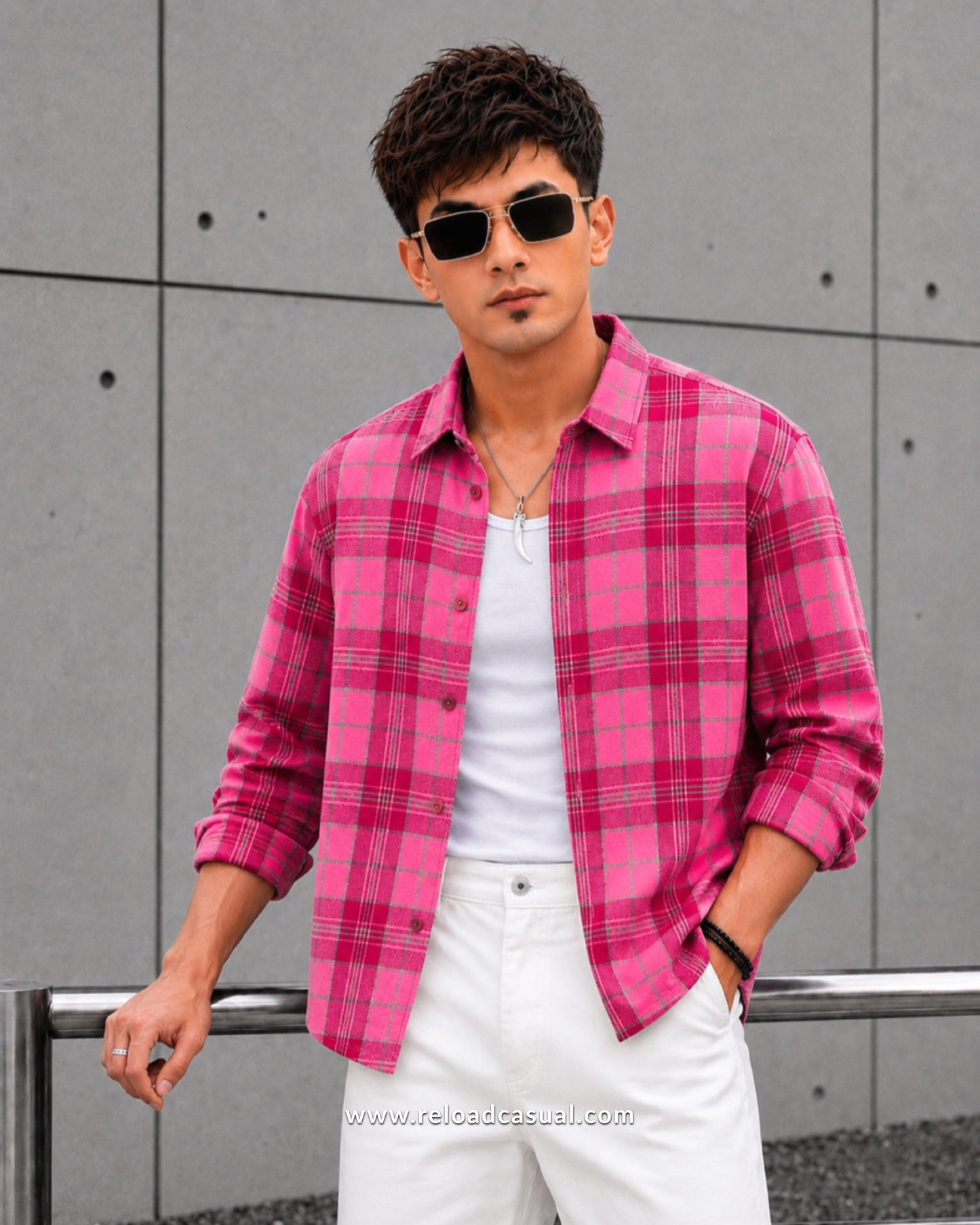 Urban Premium Brushed Check Boxy Fit Shirt