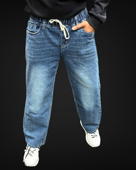 Drawstring Denim Jeans
