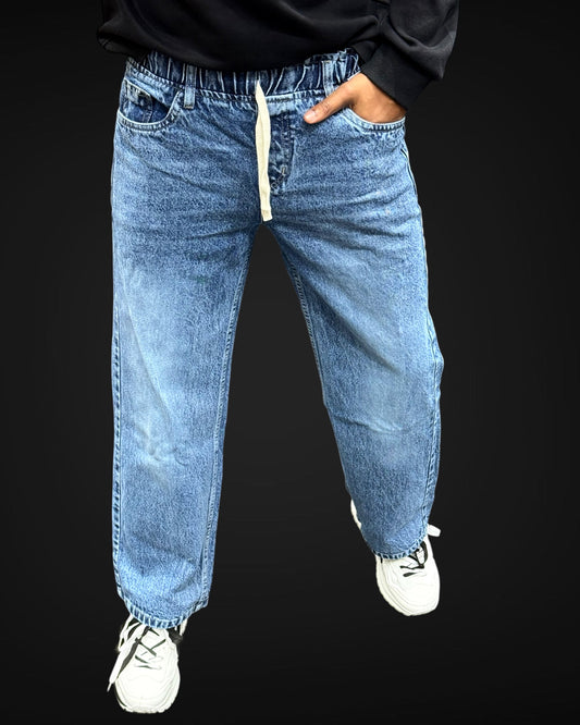 Drawstring Denim Jeans