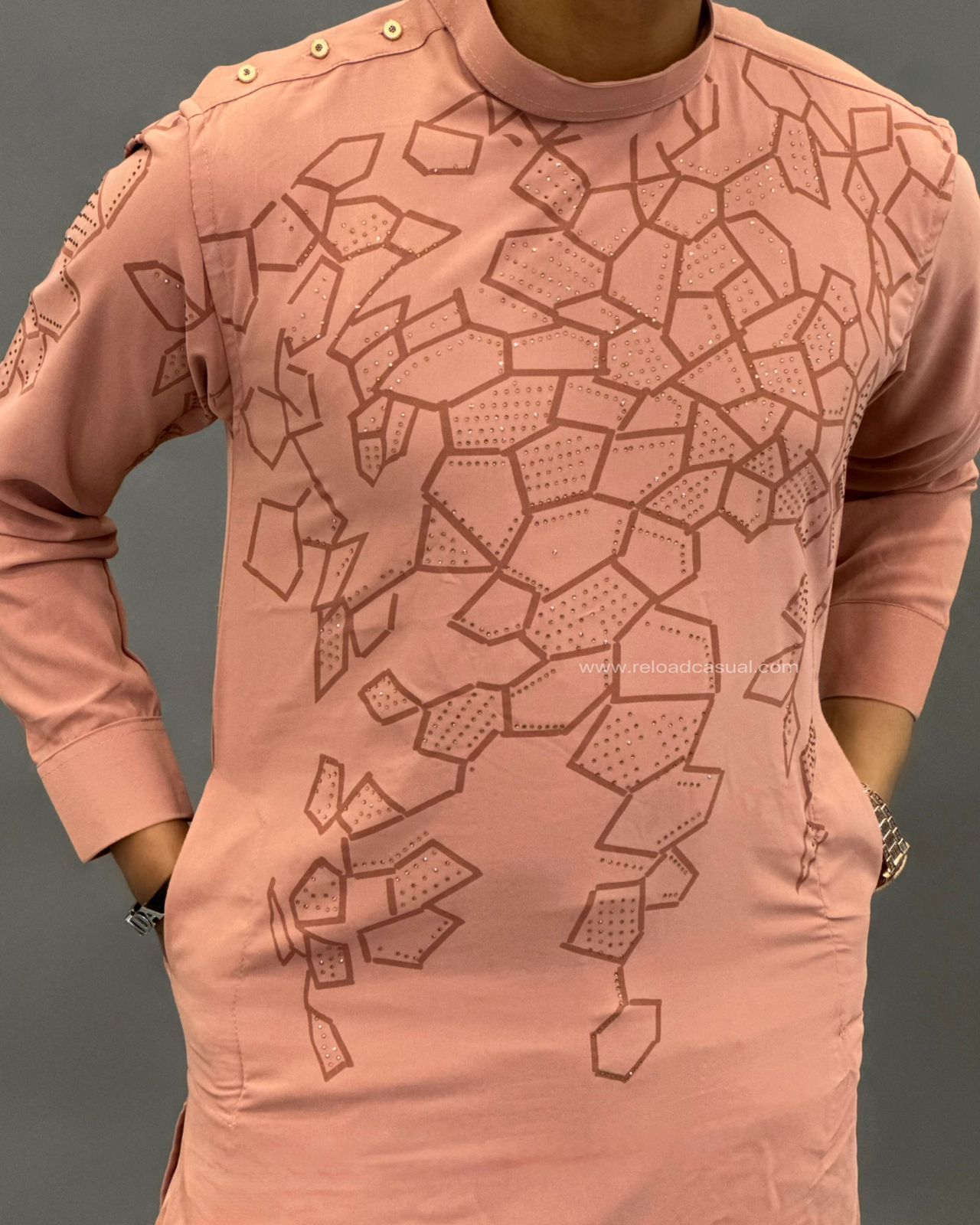 Geometric Print modern Textured kurta