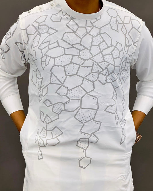 Geometric Print modern Textured kurta