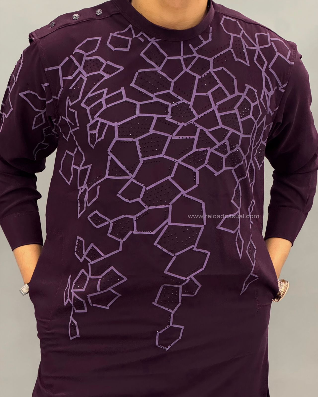 Geometric Print modern Textured kurta