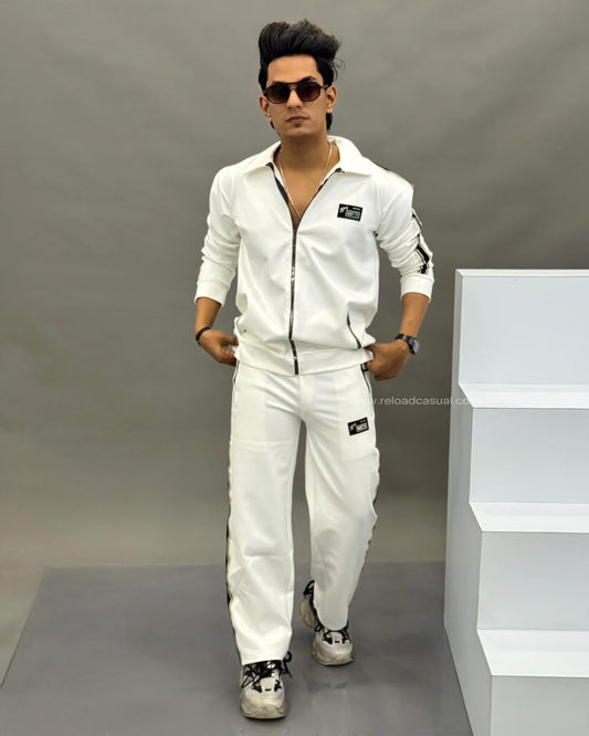 Collar Long Sleeves Zipper Tracksuit