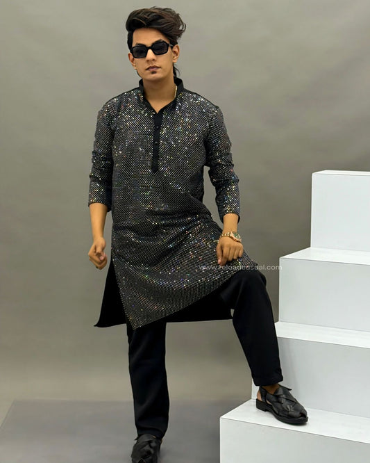 Midnight Sparkle Kurta Set