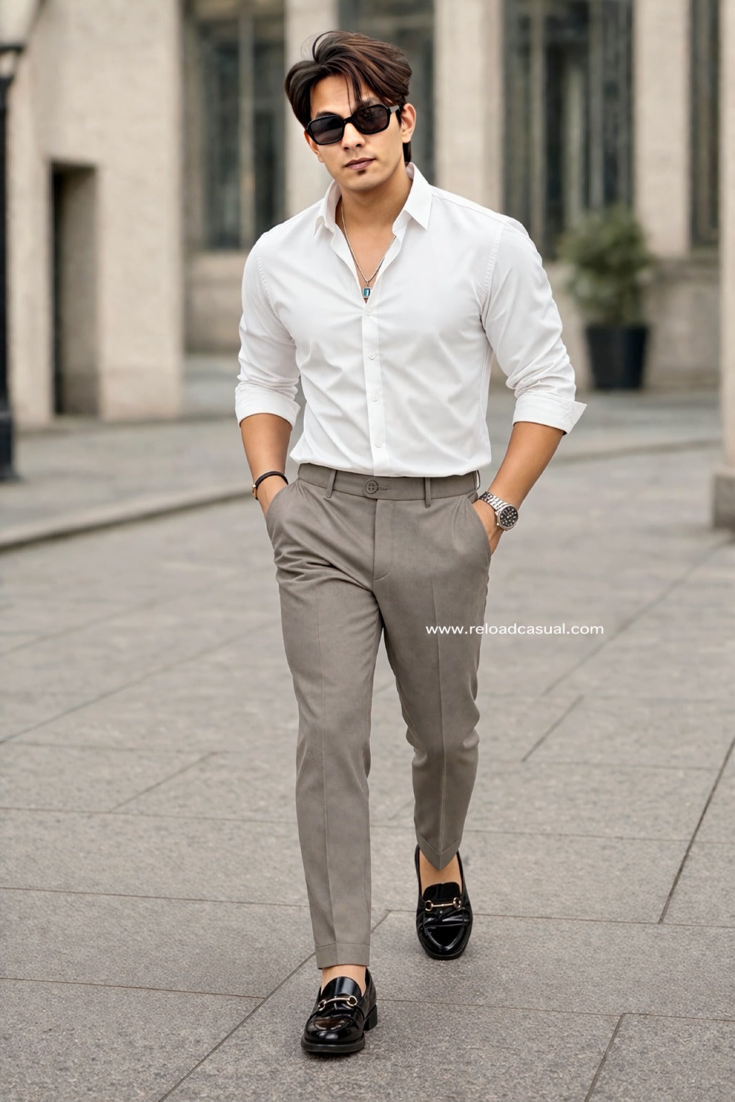 Matty Cotton Fabric Shirt & Adj Lycra Pant - Combo