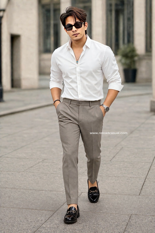 Matty Cotton Fabric Shirt & Adj Lycra Pant - Combo