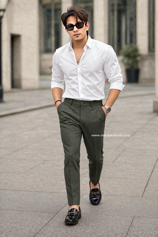 Matty Cotton Fabric Shirt & Adj Lycra Pant - Combo