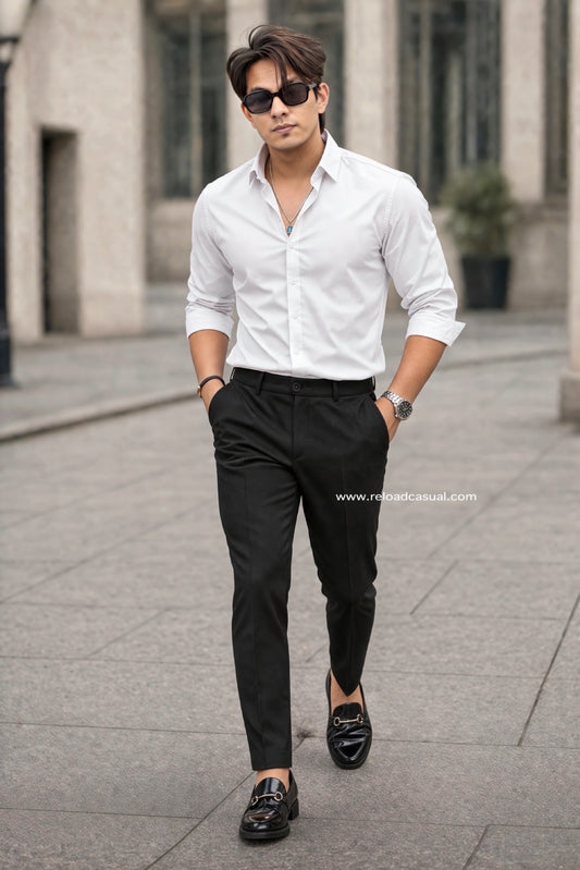 Matty Cotton Fabric Shirt & Adj Lycra Pant - Combo