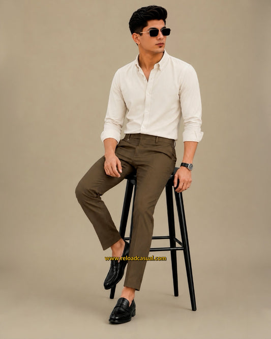 Men's Oxford Breathable Shirt + Hidden Zip Pocket Pant Combo