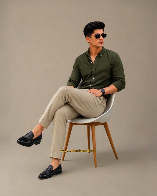Men's Oxford Breathable Shirt + Hidden Zip Pocket Pant Combo