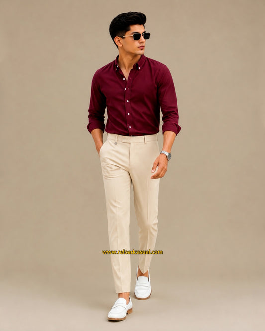 Men's Oxford Breathable Shirt + Hidden Zip Pocket Pant Combo