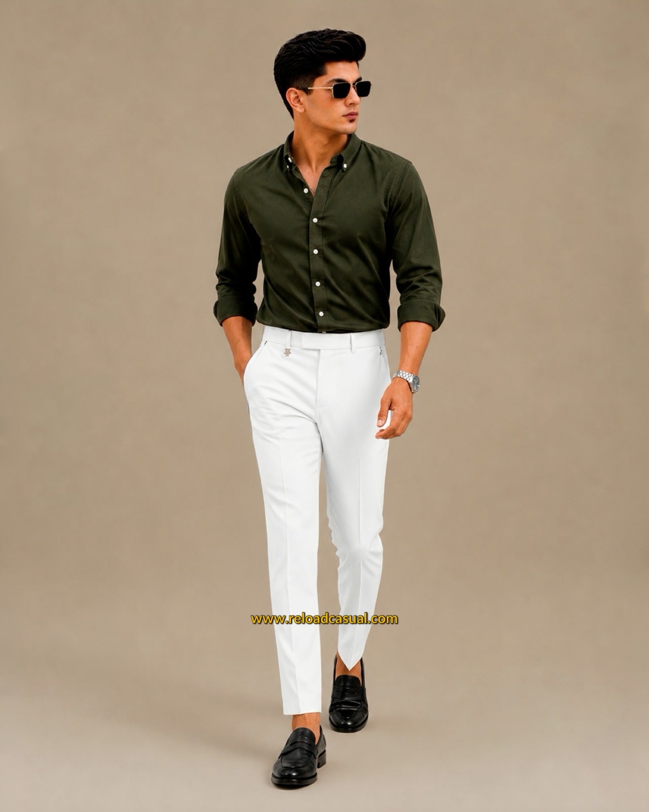 Men's Oxford Breathable Shirt + Hidden Zip Pocket Pant Combo