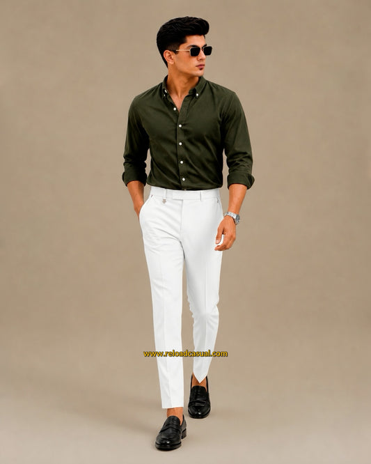 Men's Oxford Breathable Shirt + Hidden Zip Pocket Pant Combo