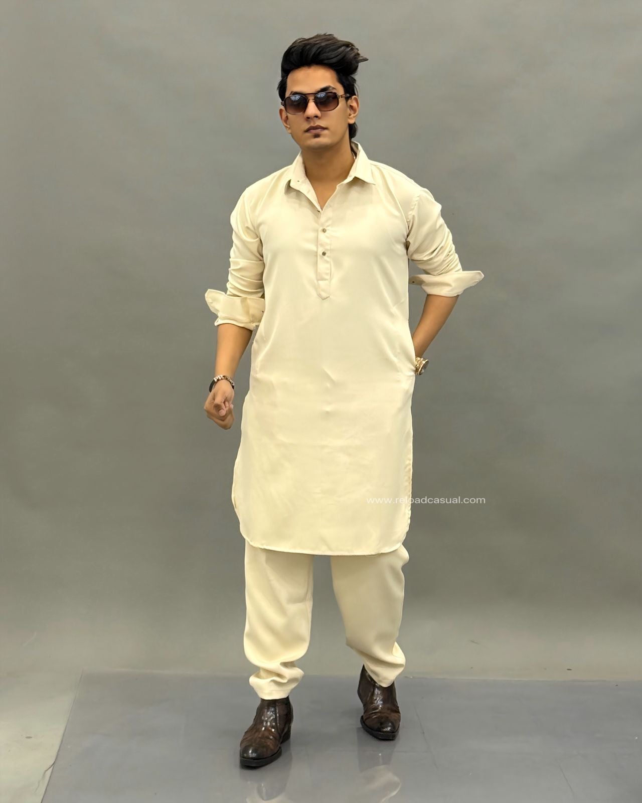 Tailored Classic Lachka Pathani Kurta Combo