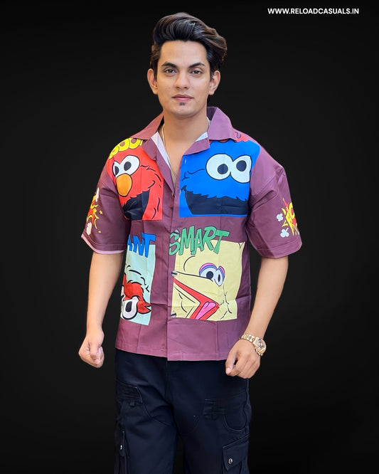 Smart Print Half Shirt