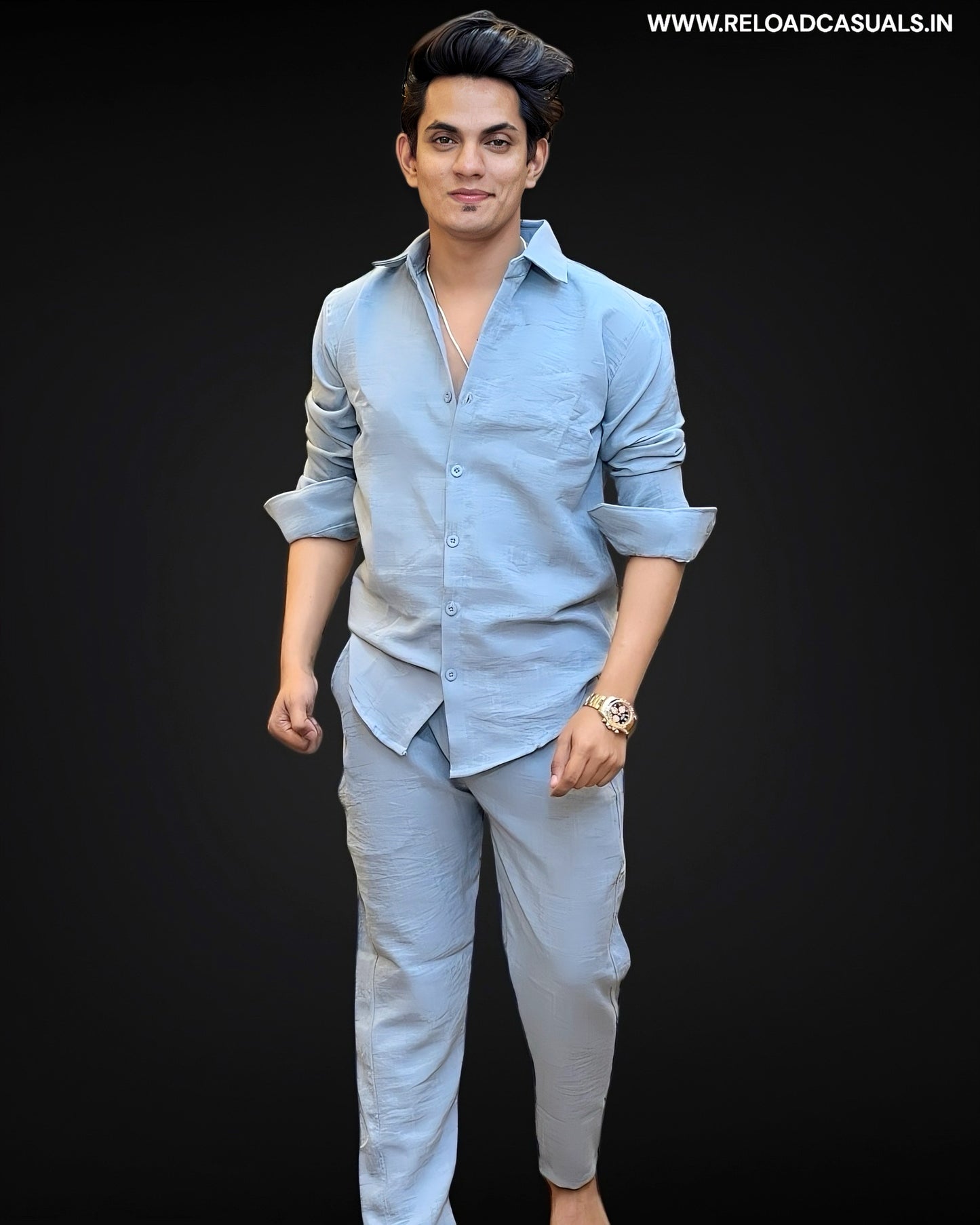 Linen Fabric Full Track Suit - Combo