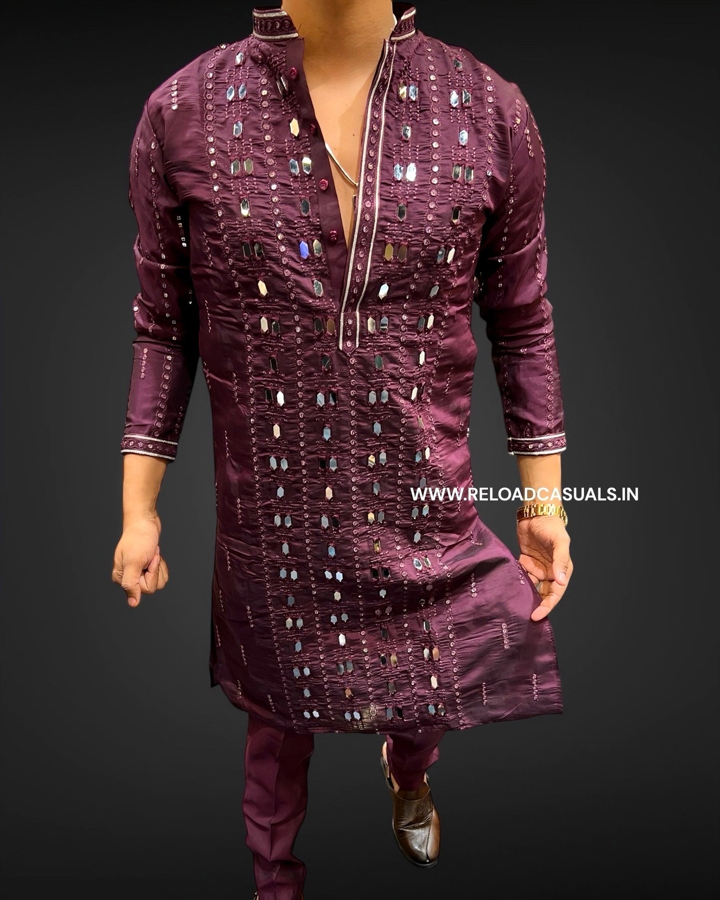 New Mirror Design Kurta & Pyjama - Combo