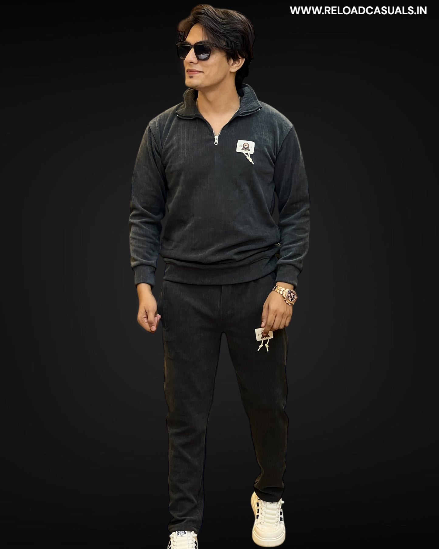 Soft Ribbed Pulse Full Track Suit - Combo