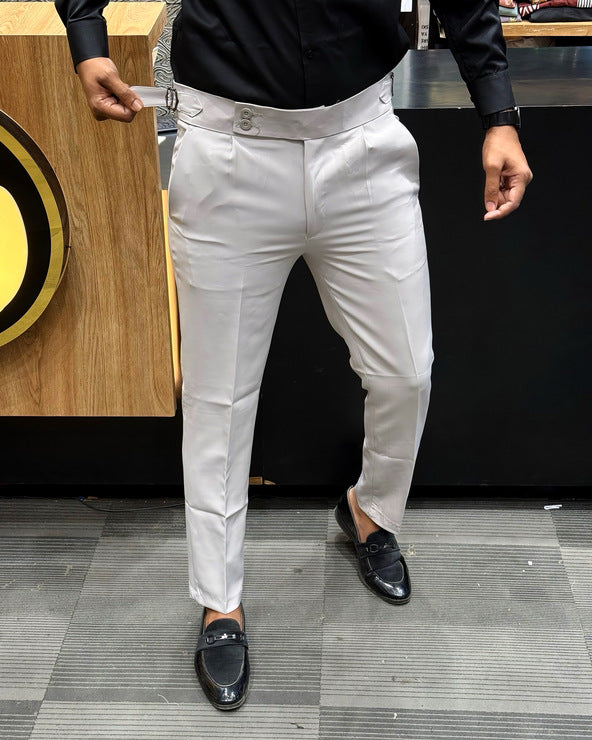 Both Side Belt Korean Fabric Pant