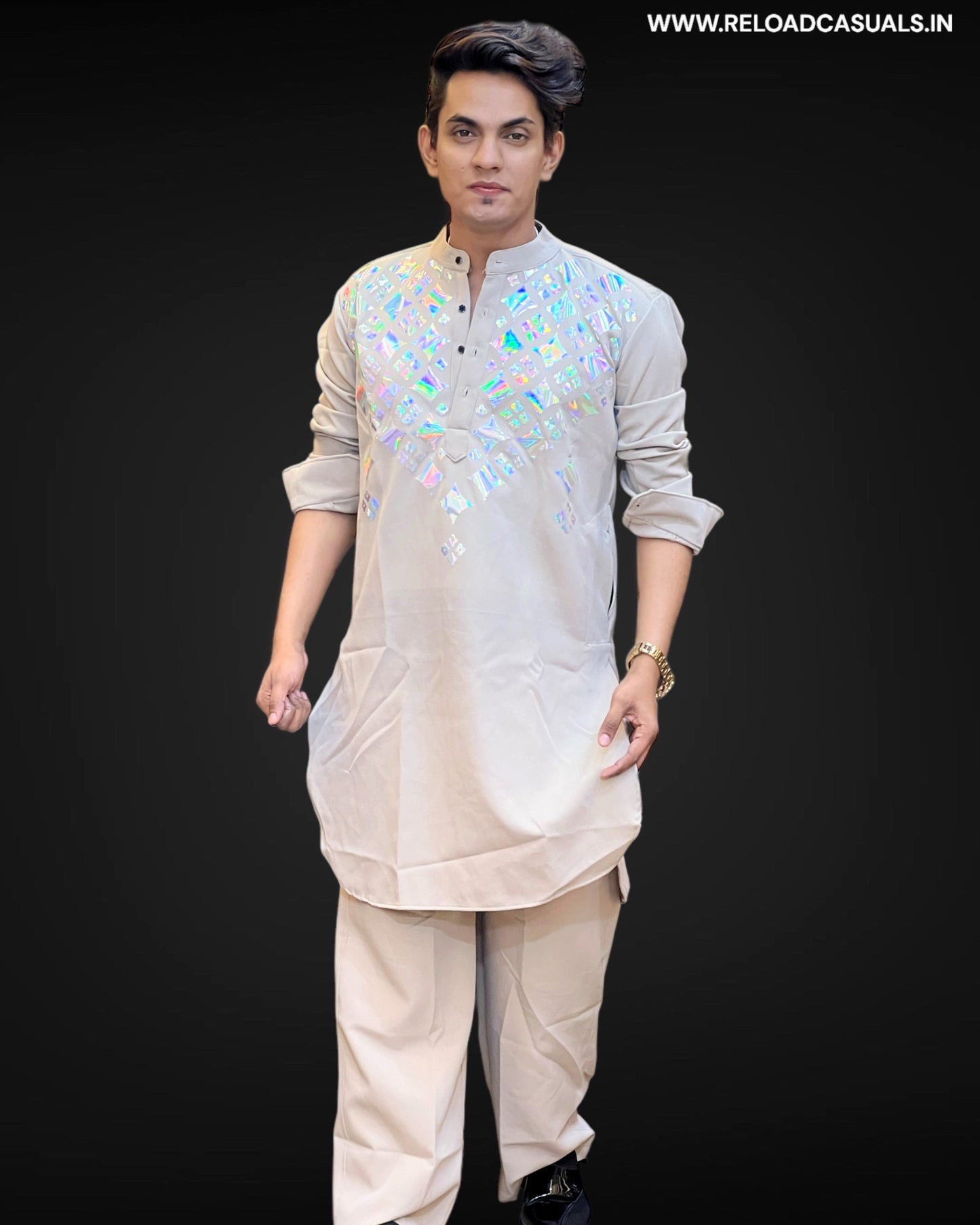New Viscosity Pattern Design Kurta & Pyjama - Combo