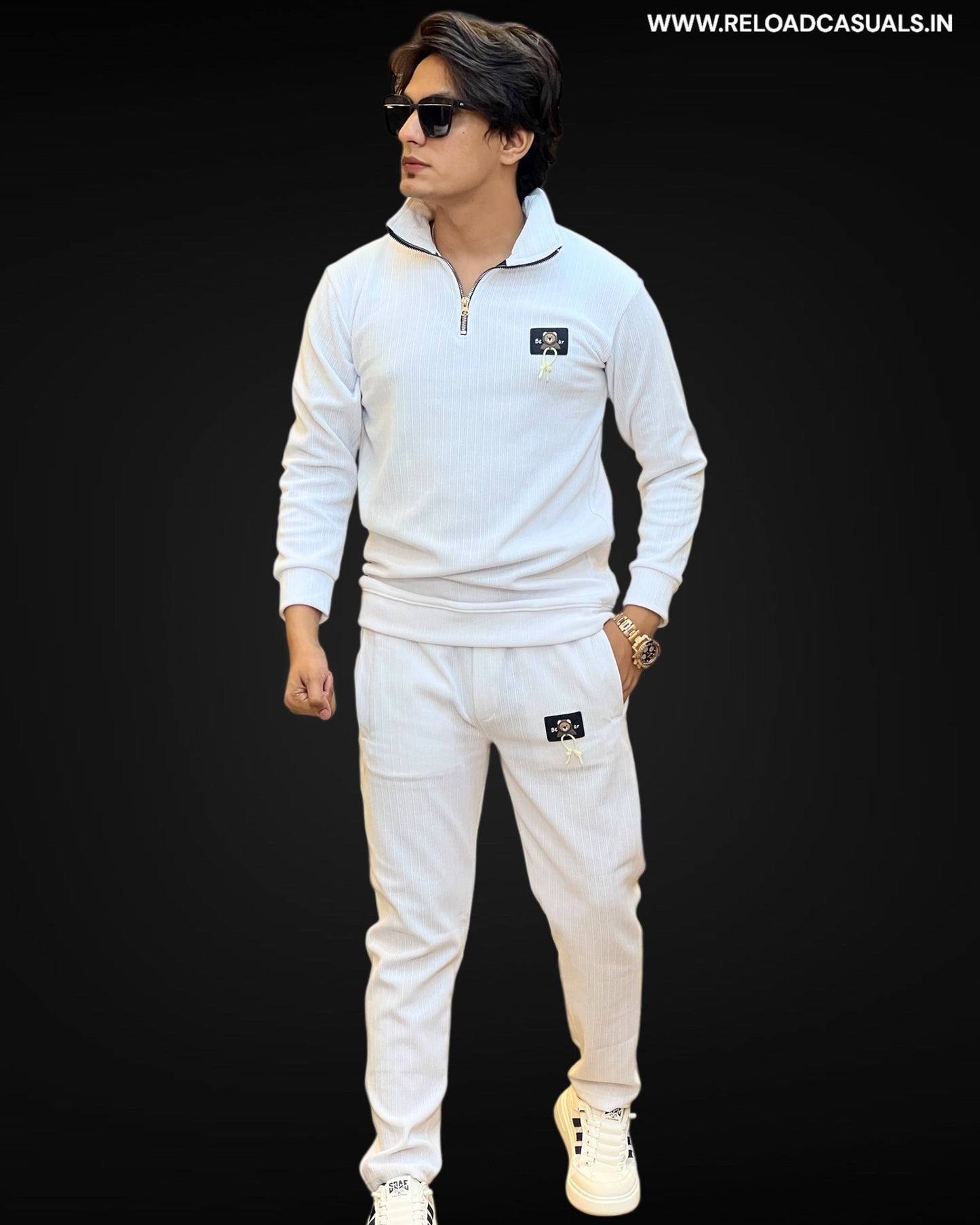 Soft Ribbed Pulse Full Track Suit - Combo