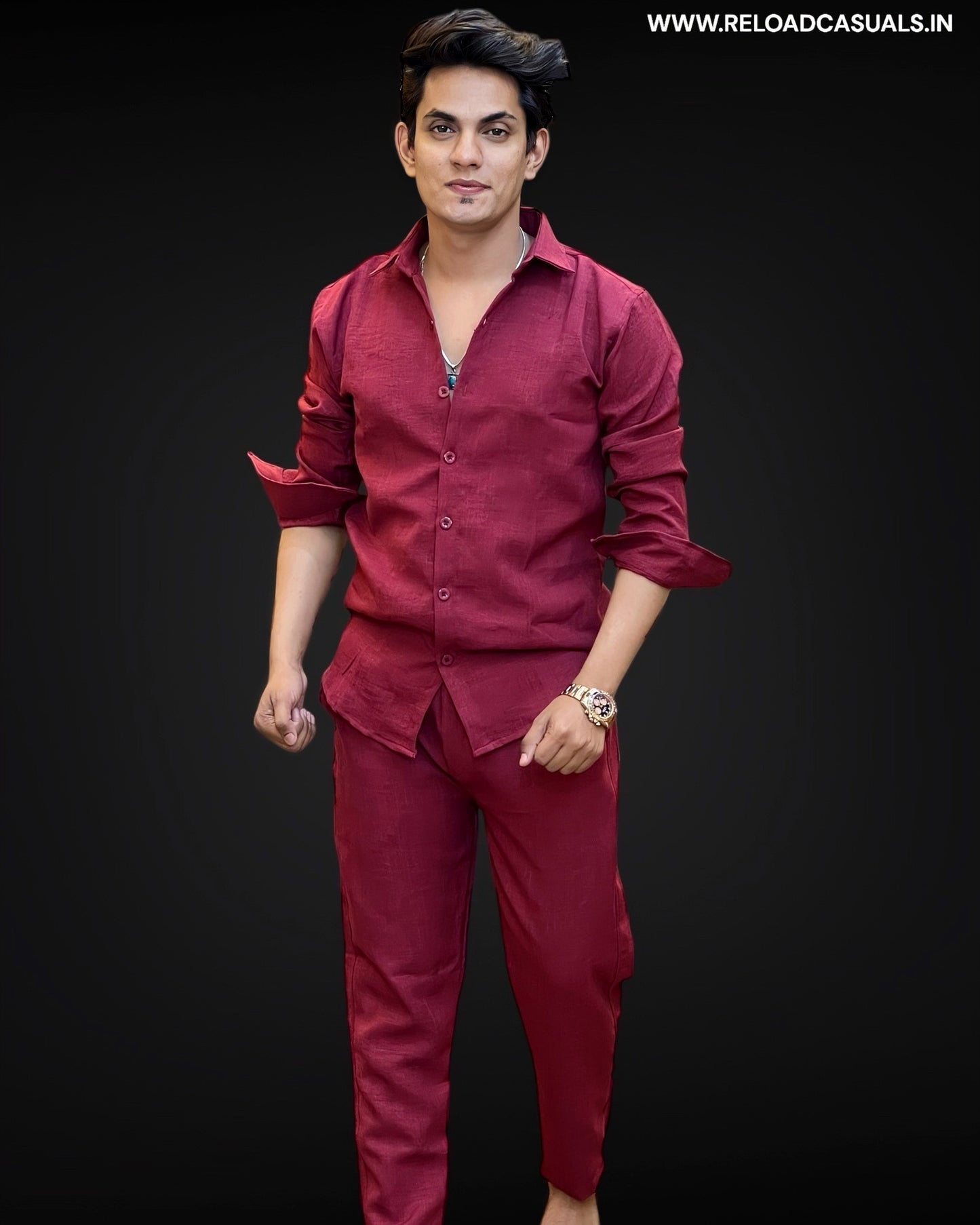 Linen Fabric Full Track Suit - Combo