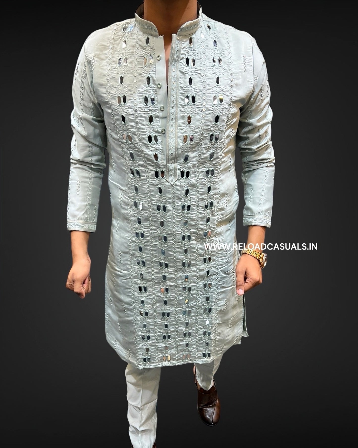 New Mirror Design Kurta & Pyjama - Combo