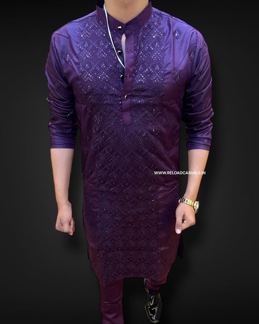 Aztec Design Kurta & Pyjama - Combo