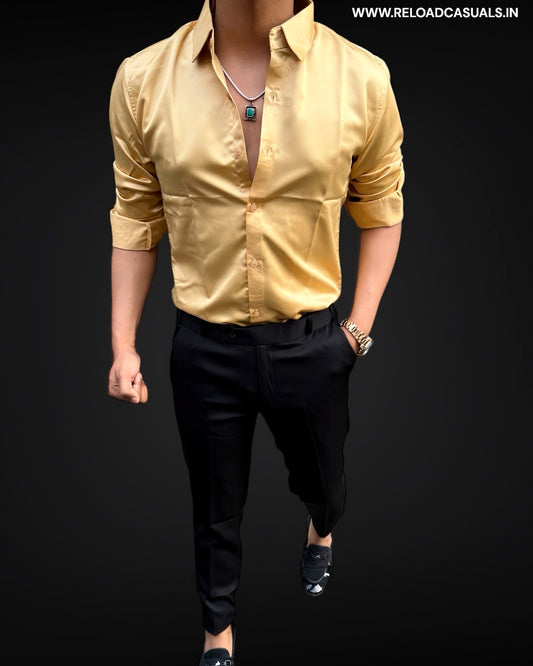 Satin Shirt & Adj Lycra Pant - Combo